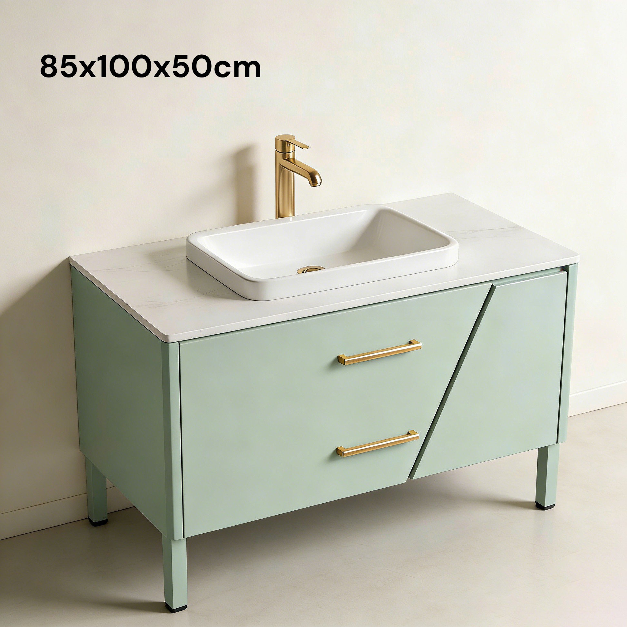 Sleek bathroom cabinet under sink for storage