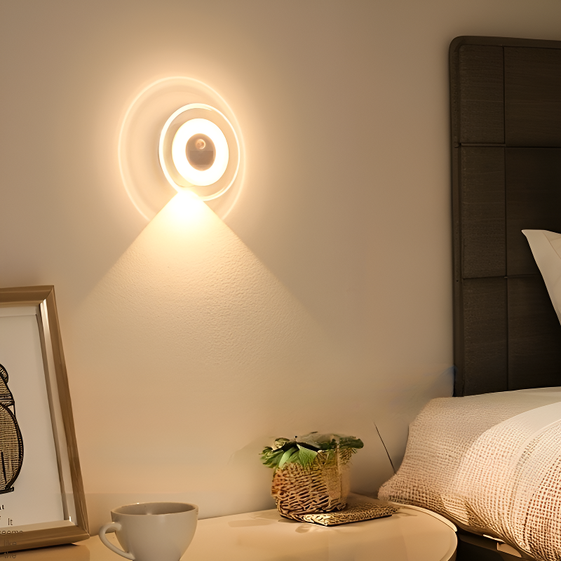 Reloj de luz nocturna con control remoto inteligente con sensor de cuerpo humano