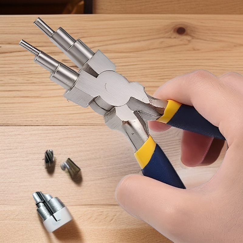 6개의 코일이 감긴 6개의 원통형 쥬얼리 플라이어