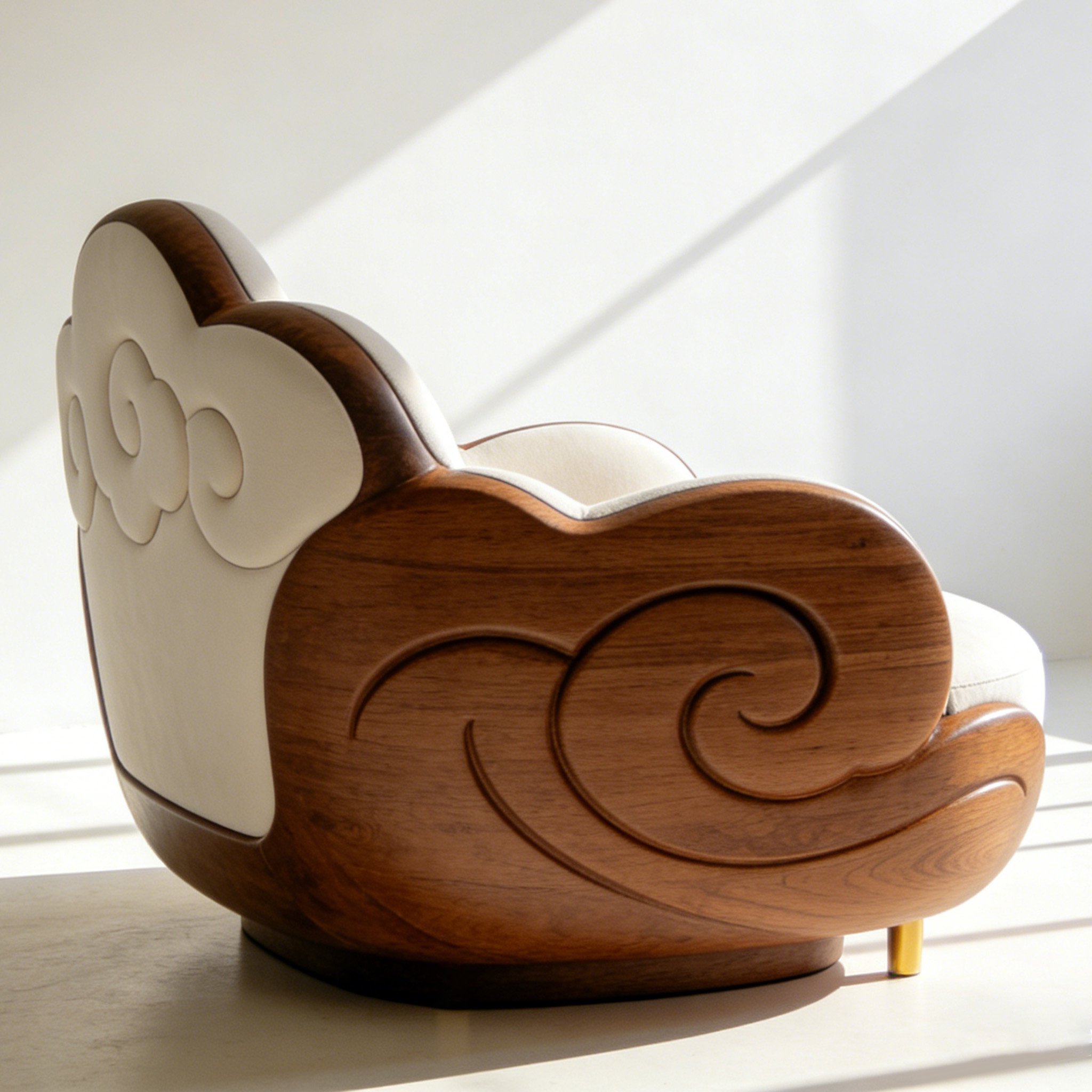 심플 원목 1인 소파 전체 이미지