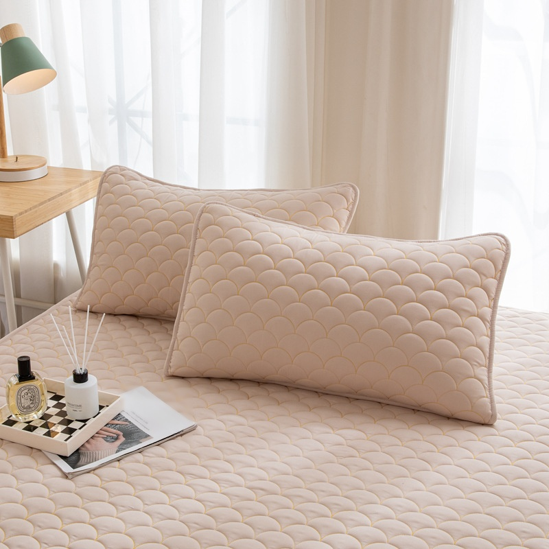 Pure Cotton Fitted Mattress Protector Non-slip Washed Cotton