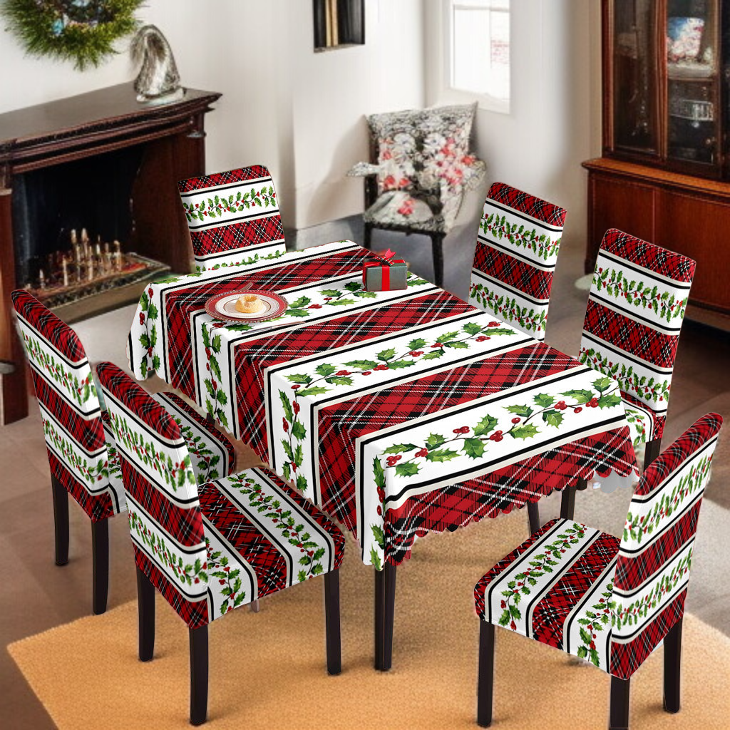 節慶裝潢印花防水桌布