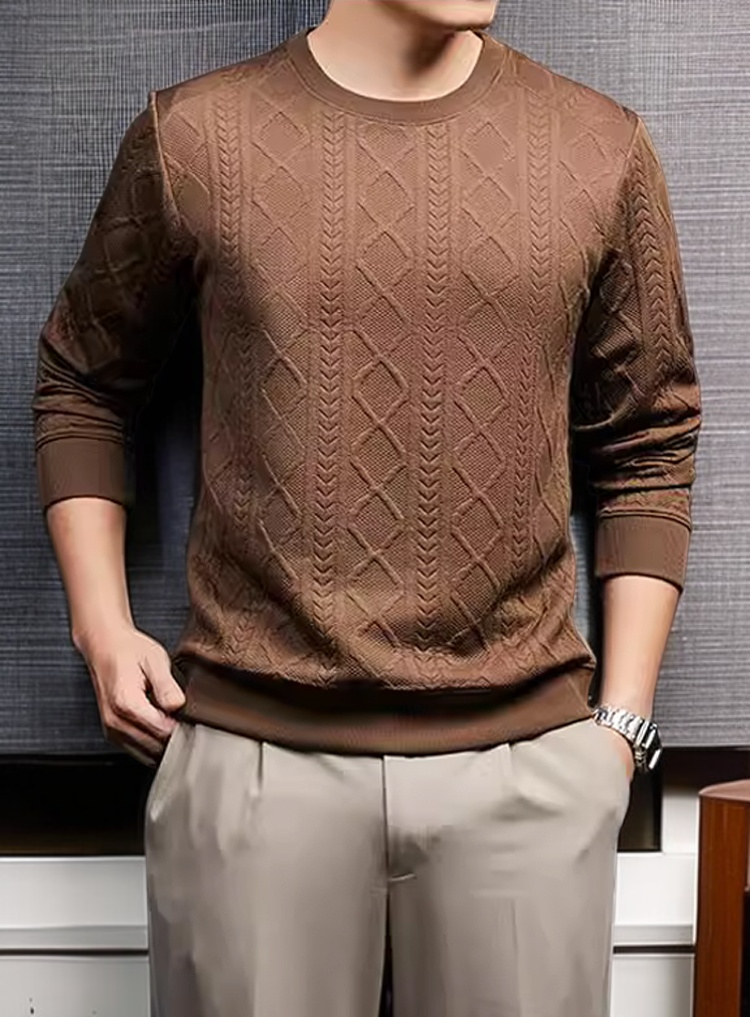 부드러운 소재의 남자 니트 긴팔