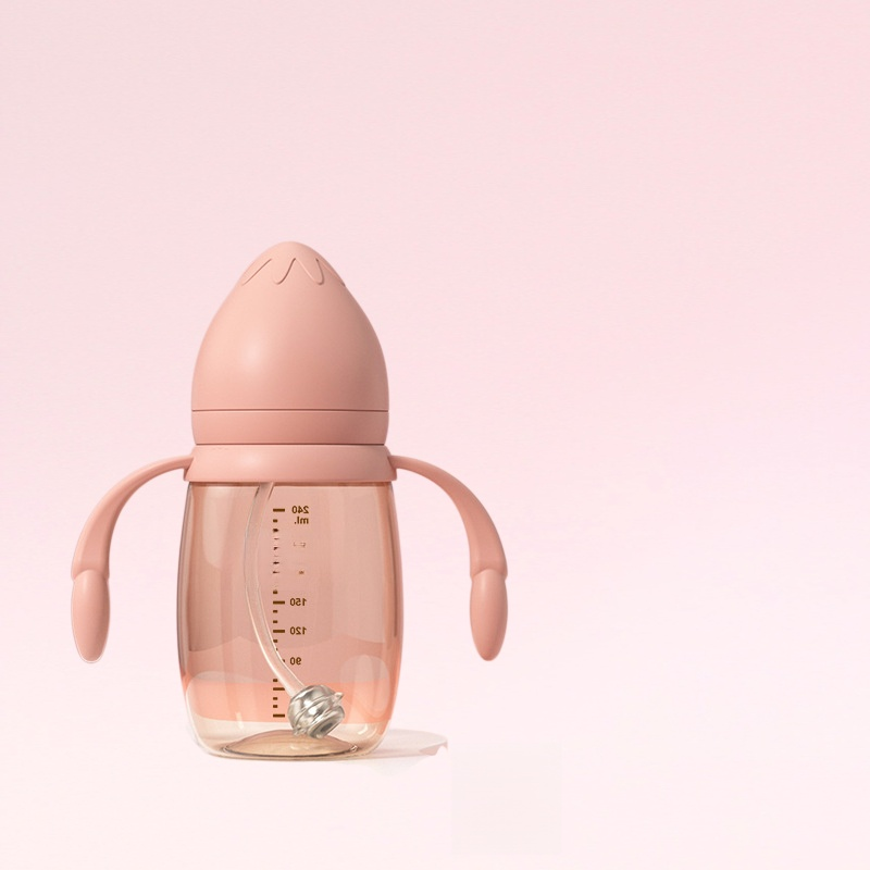 広口タイプシリコン哺乳瓶・柔らかい乳首・赤ちゃん用・耐衝撃・防膨張・中性カップ