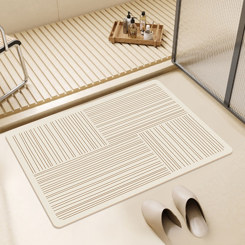 Cream Style Diatomaceous Earth Bathroom Mat