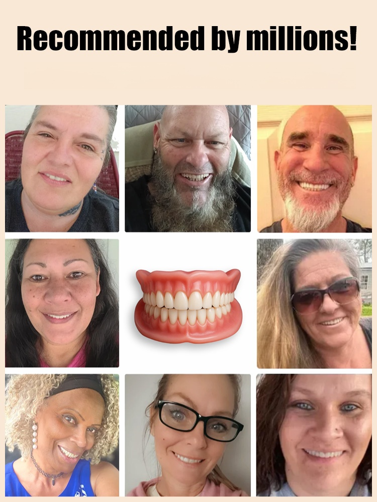 [Comes with Portable Denture Case] ​​Regain Your Smile with Dentures