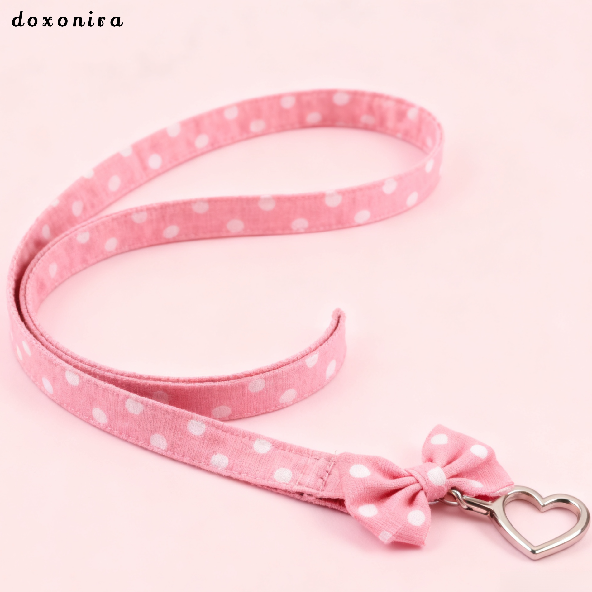 패브릭 물방울 무늬 반려동물 목줄 (3개)