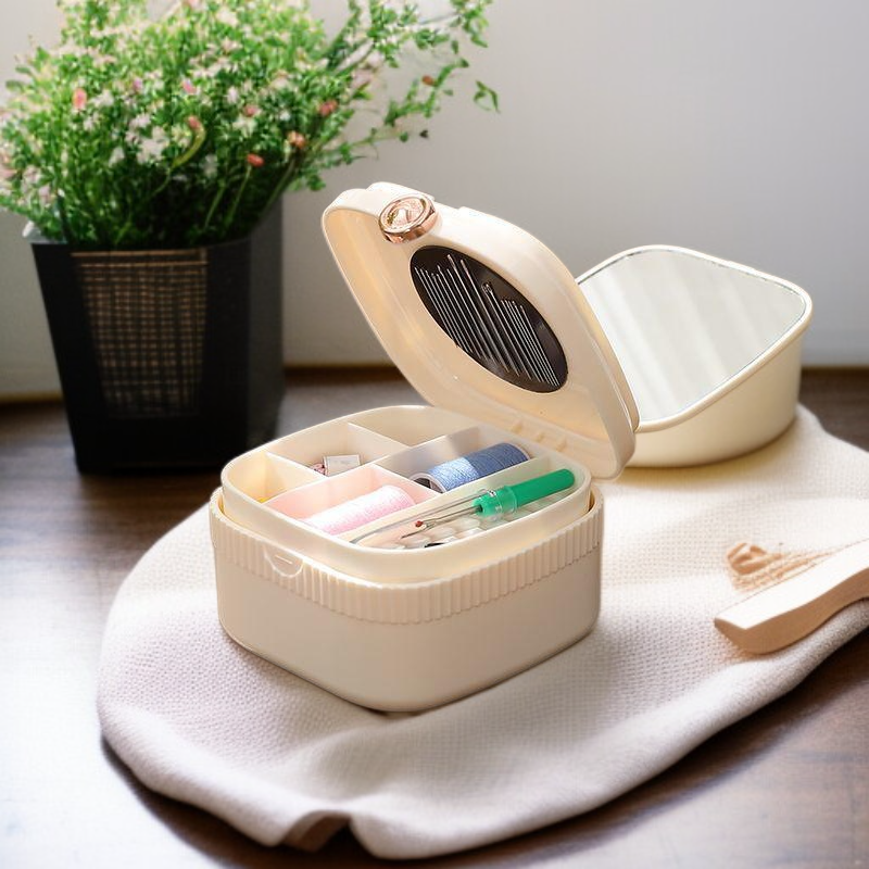 Organizador de costura doméstica con cierre magnético y diseño elegante