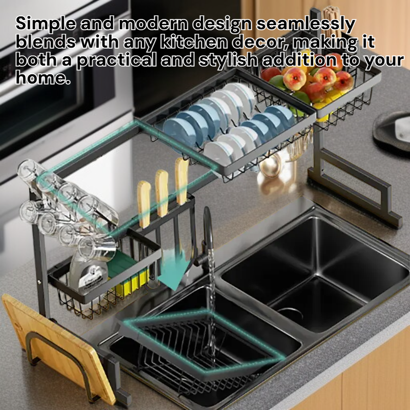 Schwartz Korea Adjustable Stainless Steel 2-Tier Dish Rack