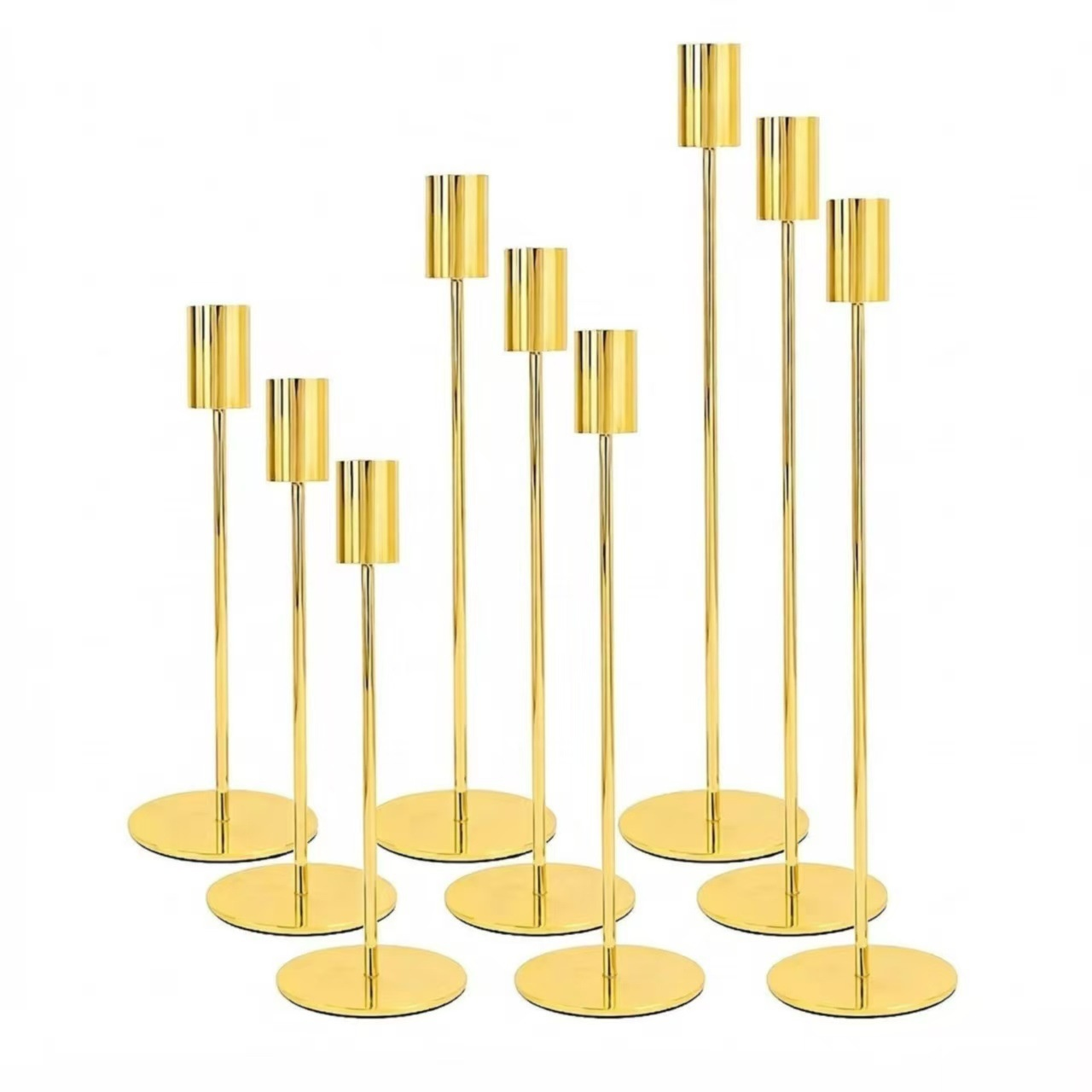 European Style Gold Metal Candle Holder