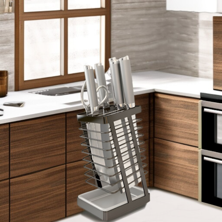 錆びにくい高品質ステンレスナイフラック