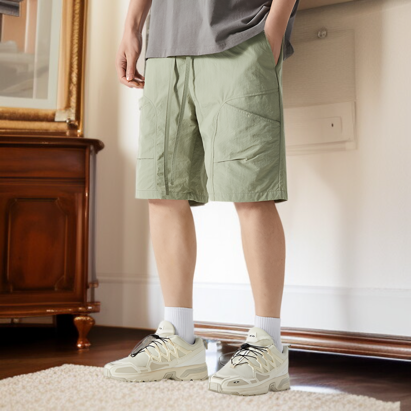 メンズ夏用薄手ゆったり五分丈防水ハーフパンツ