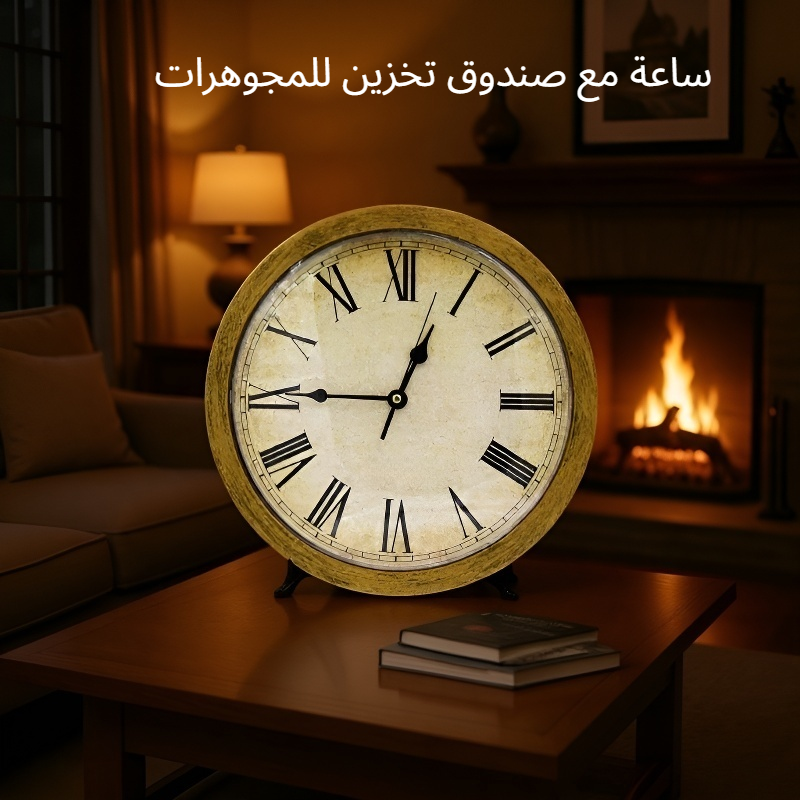 ساعة مع صندوق تخزين للمجوهرات