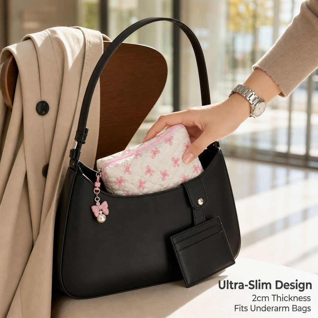 Bowknot Handheld Toiletry Bag Multi-functional Lipstick Storage Pouch