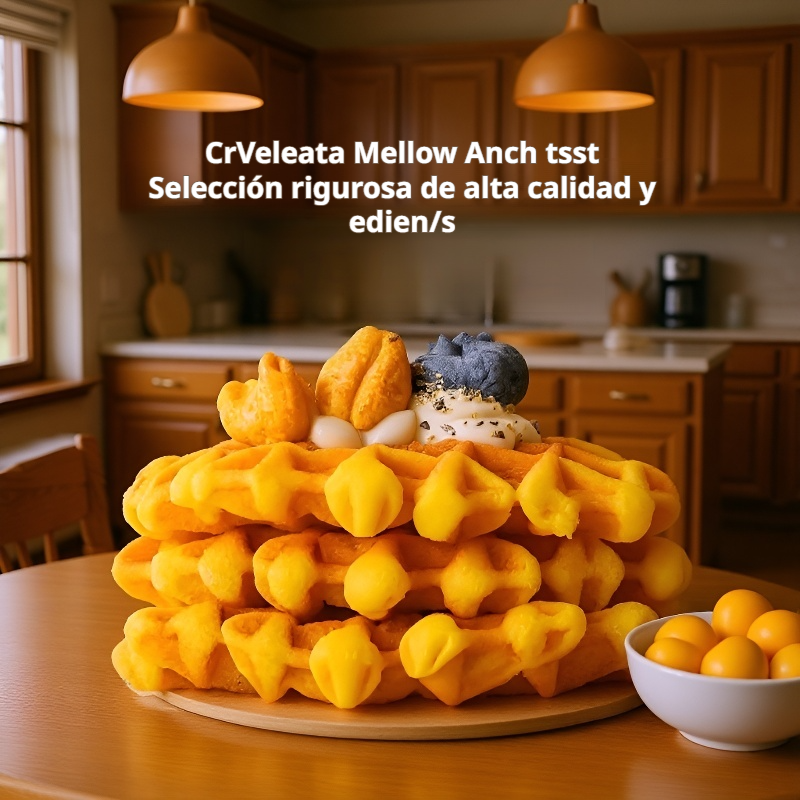 Pastel de gofre con mantequilla, sabor rico y delicioso