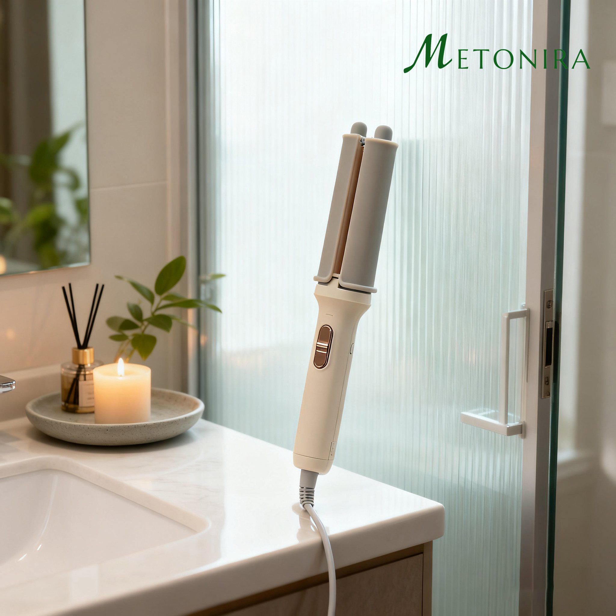 세라믹 코팅 컬링 아이언 근접 사진