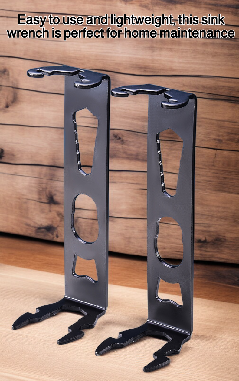 Durable carbon steel sink wrench with 16 functions