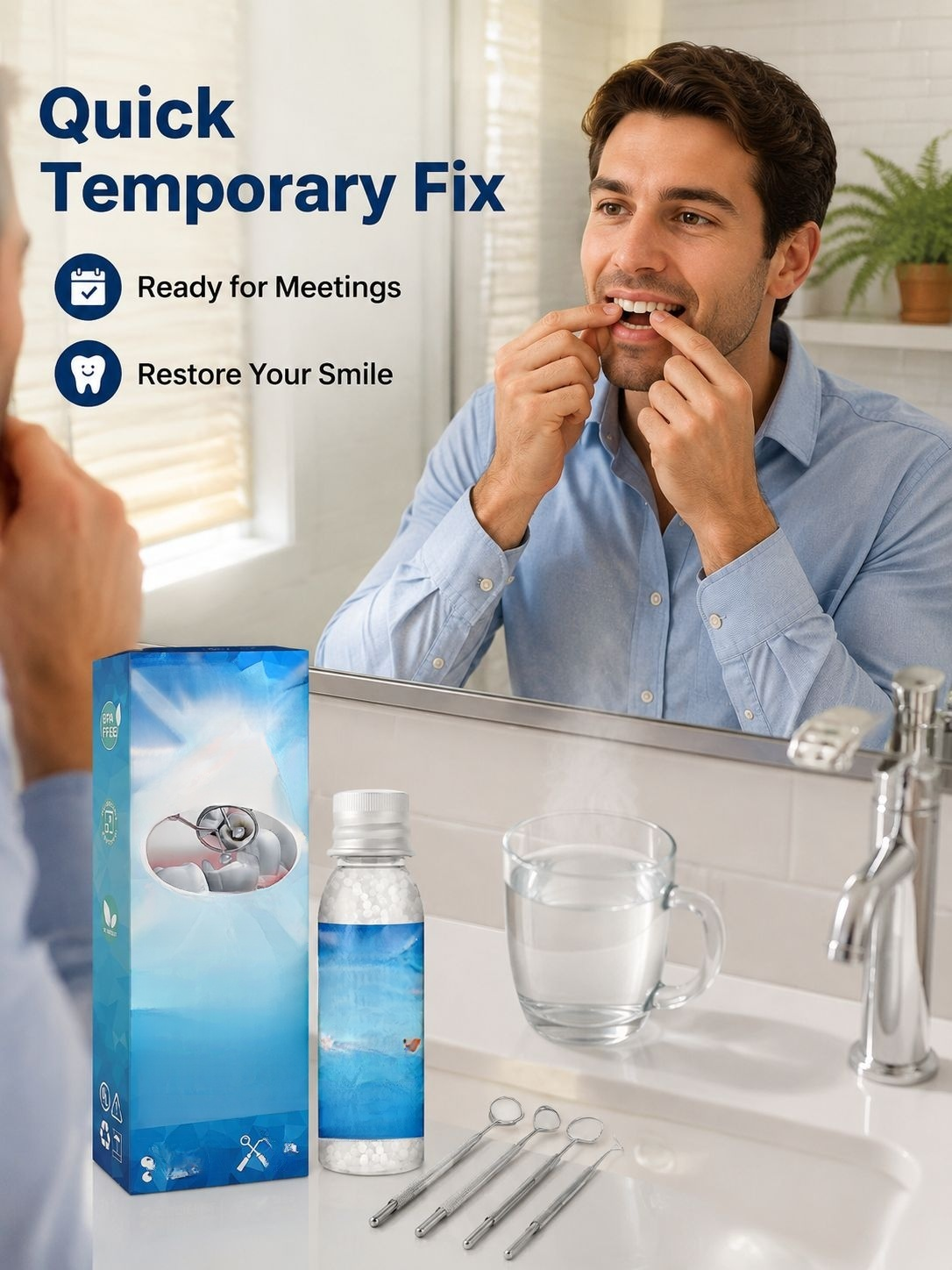 Party-ready smile with temporary tooth shaping