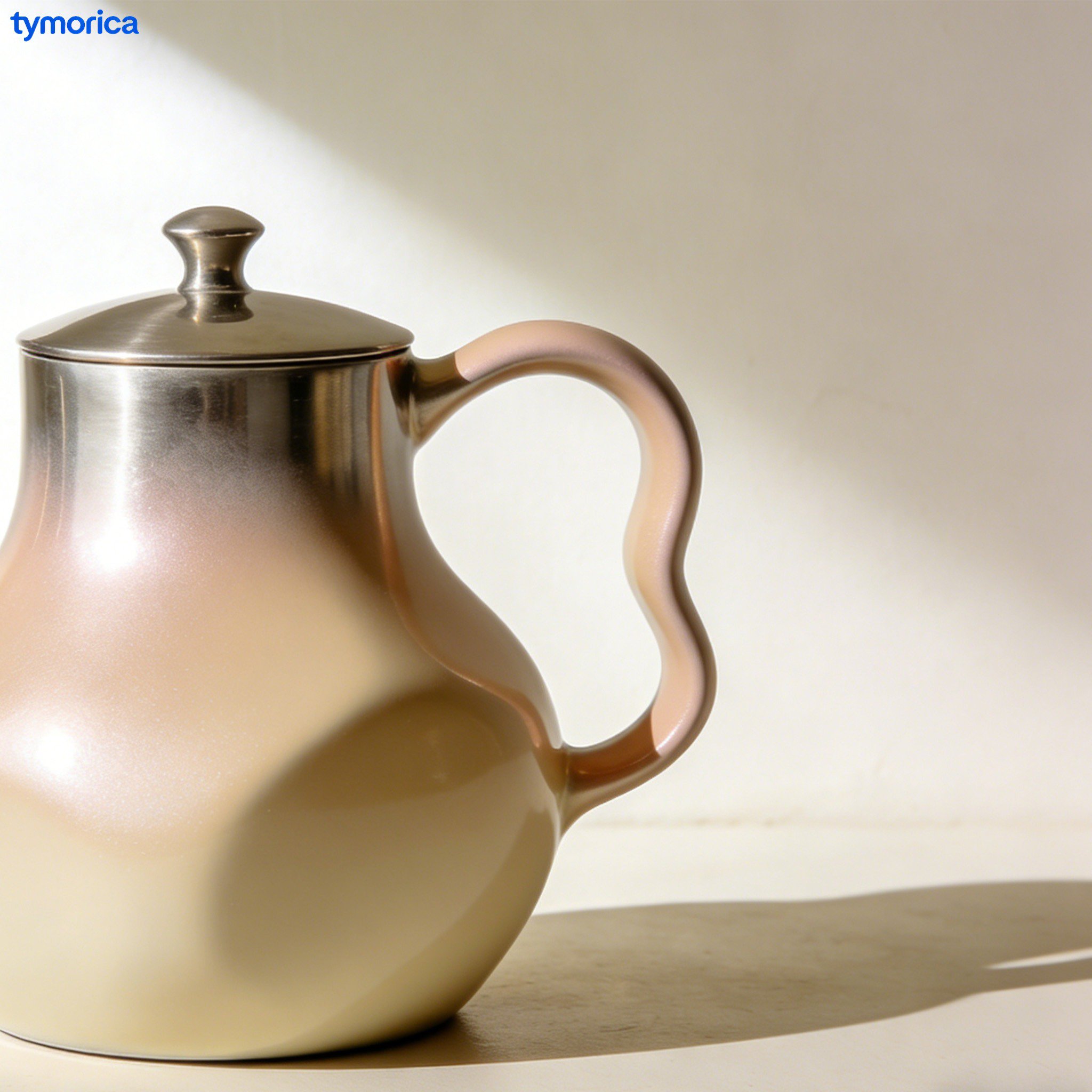 シンプルデザインのステンレスケトル