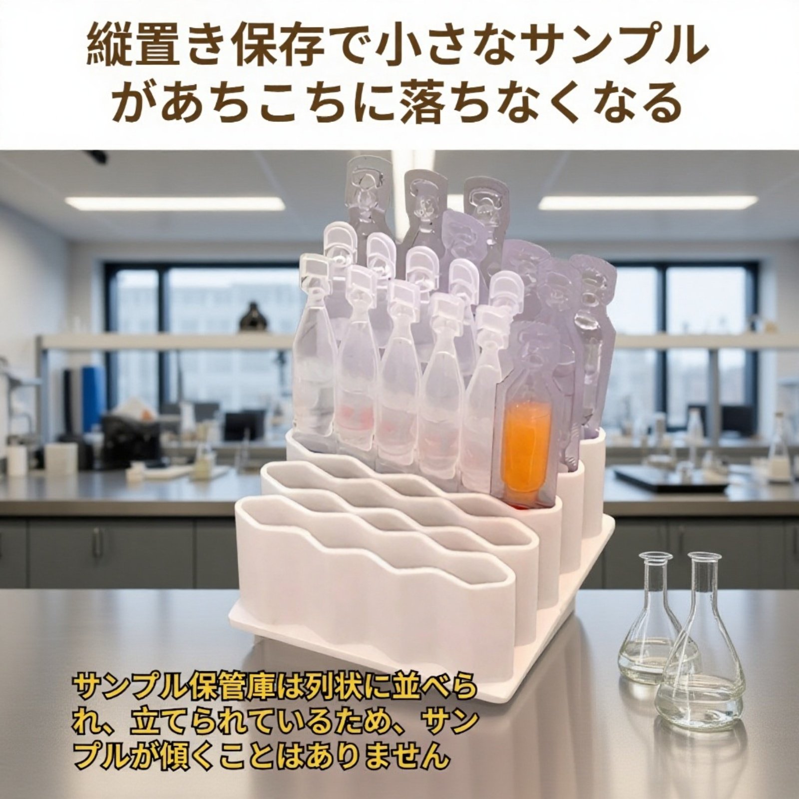 化粧品サンプル仕分け収納ボックス