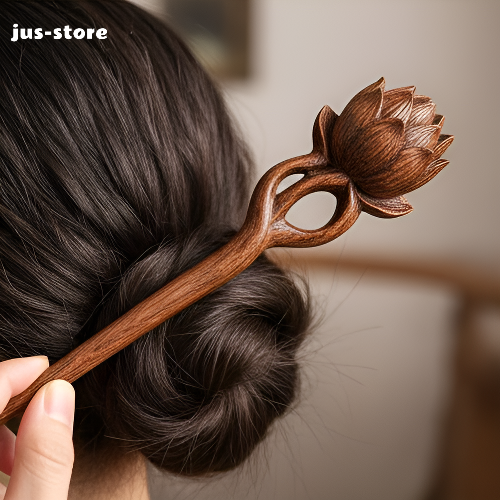 High-end wooden hairpins for everyday hairstyles (5 pieces)