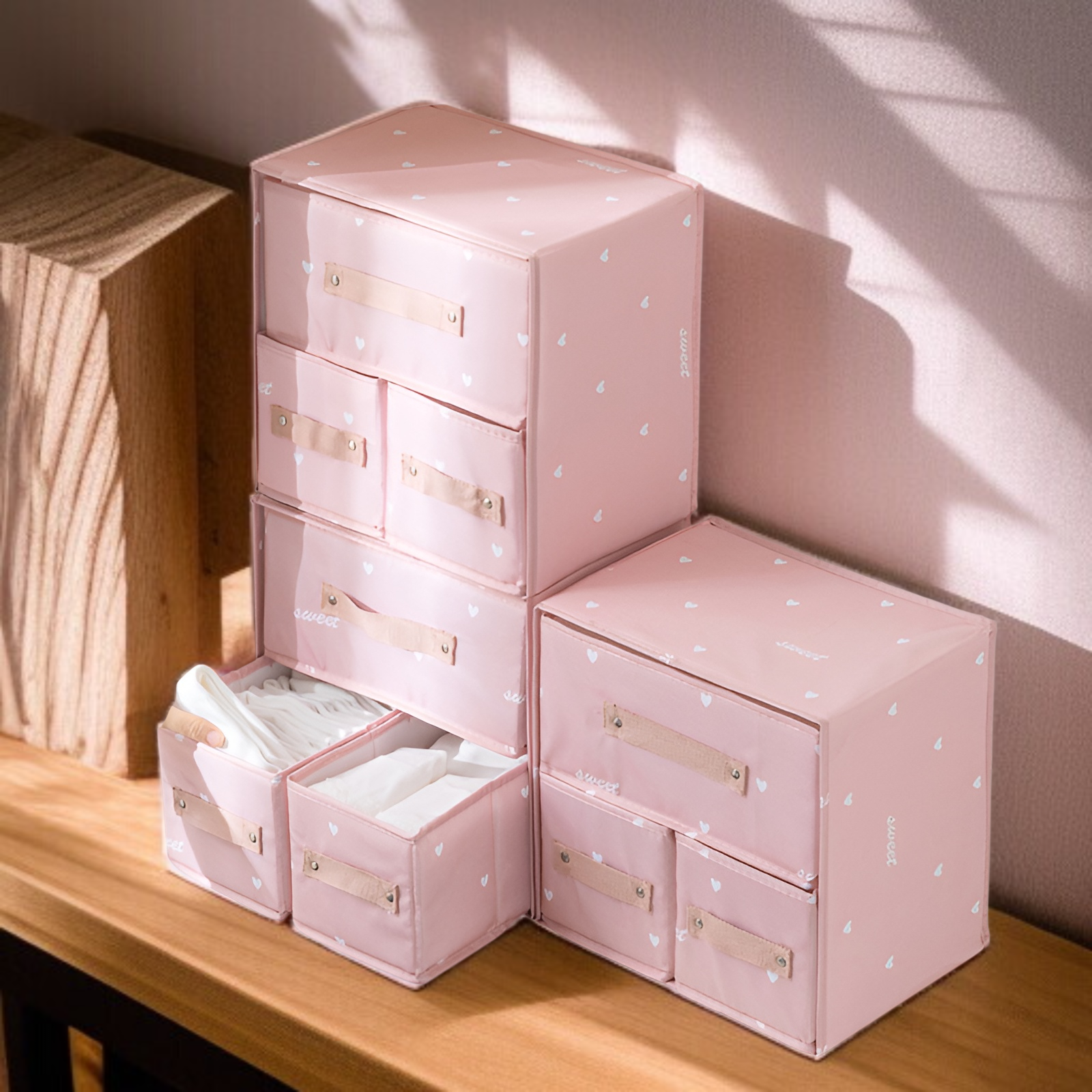 家庭用衣類整理バスケットボックス