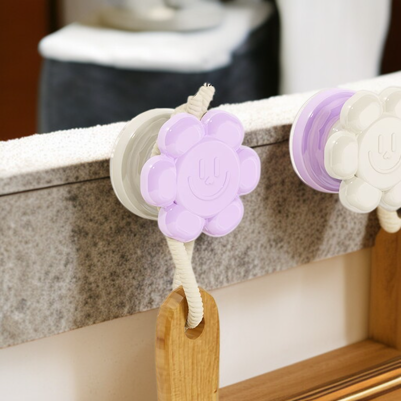 펀치 없는 꽃형 흡착식 도어 핸들