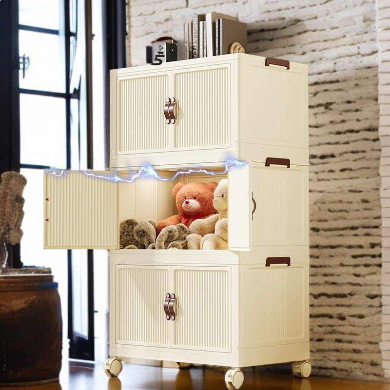 가정용 라지 접이식 수납함 선반 정리함 간식 수납장 사물함 장난감 수납함