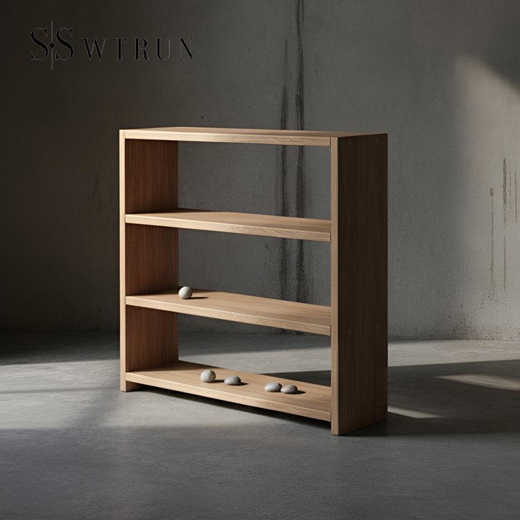 無垢材3段収納棚