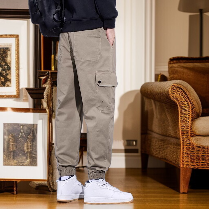 남성 와이드 배기 아이스 통기성 카고 팬츠 봄 조거 속건 트레이닝 캐주얼 팬츠 멀티 포켓 아메리칸 와이드 빅 사이즈 팬츠