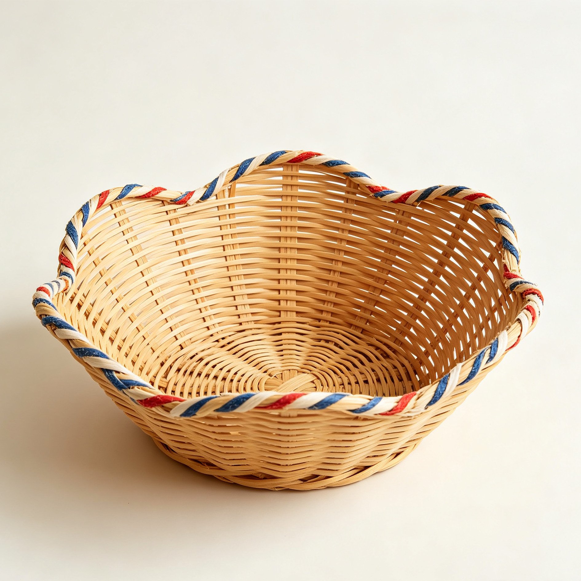 Colorful woven cloud storage basket