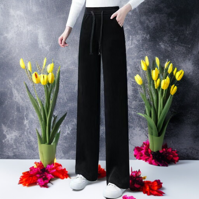 하이웨이스트 스트레이트 코듀로이 도톰 와이드 팬츠