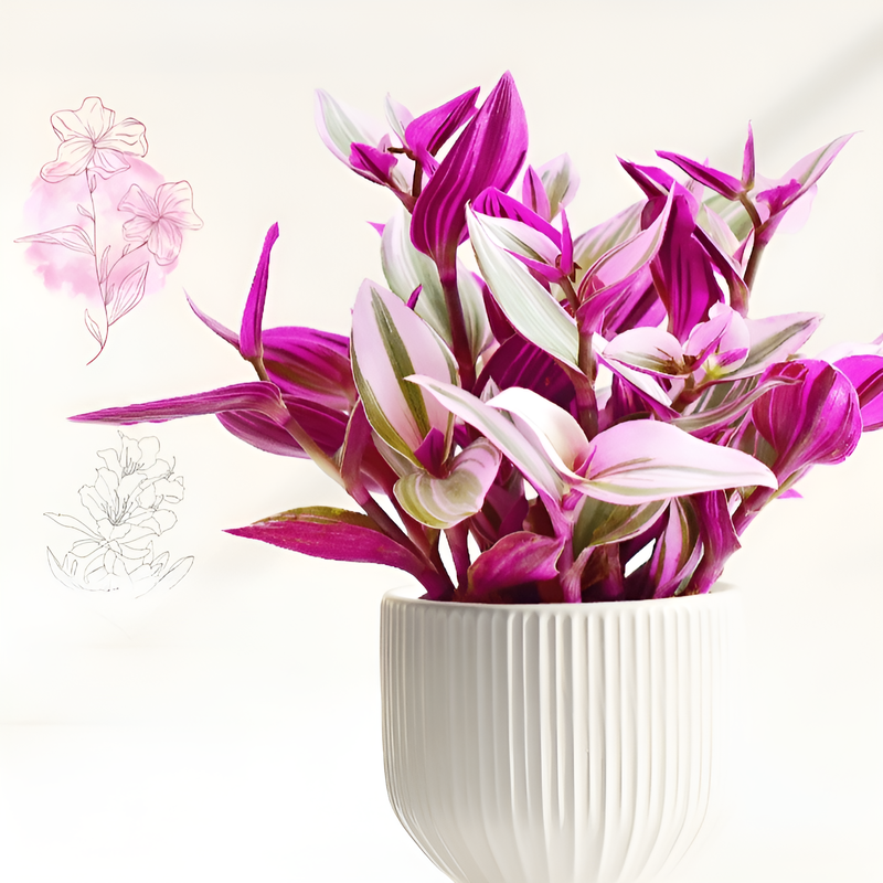 보라색 거미 식물