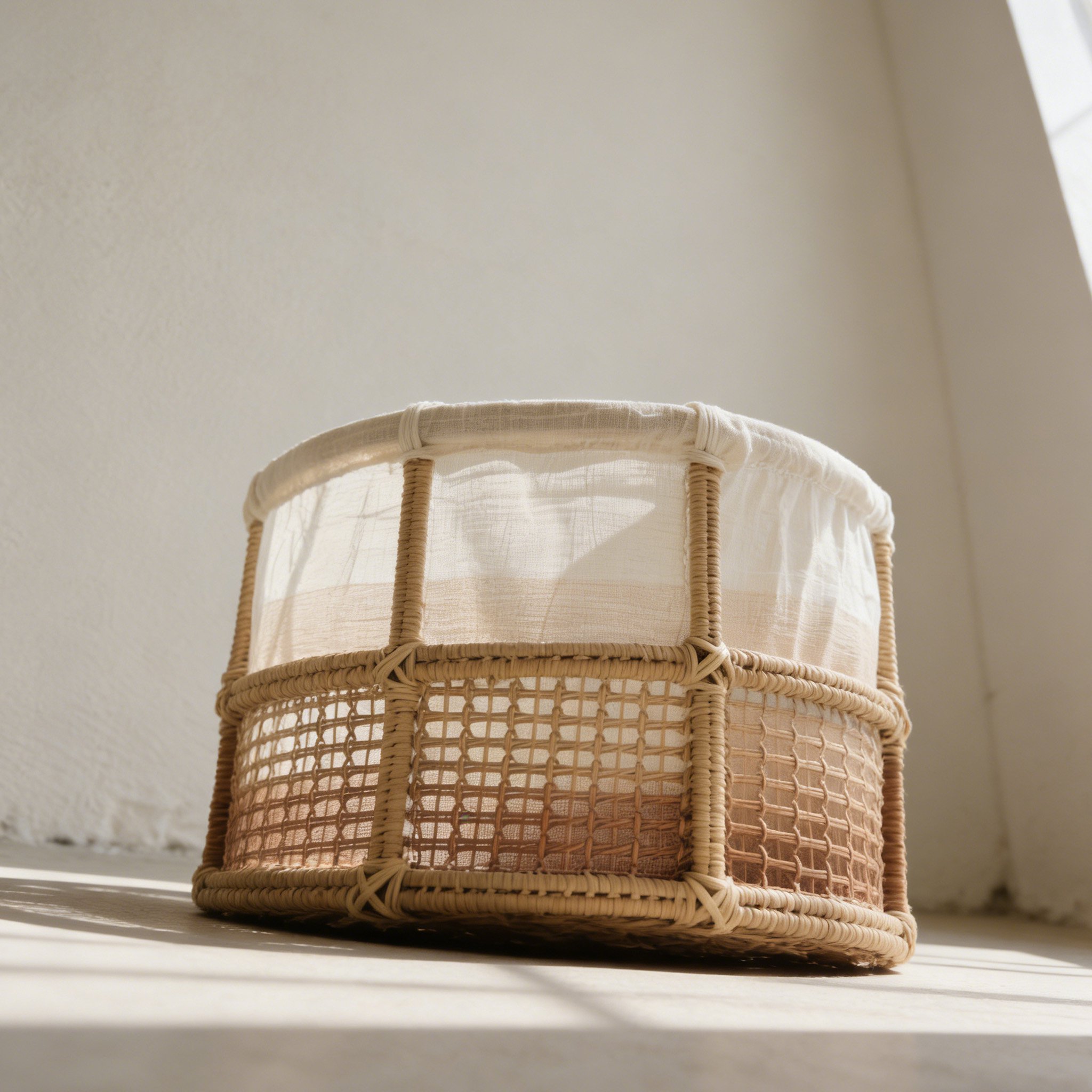 ตะกร้าหวายสำหรับตากผ้า (แพ็คคู่ 2 ชิ้น)