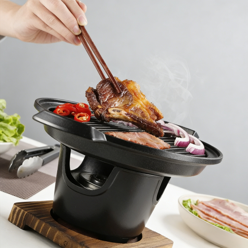 便攜式韓式一人燒烤爐戶外露營家用小型烤箱