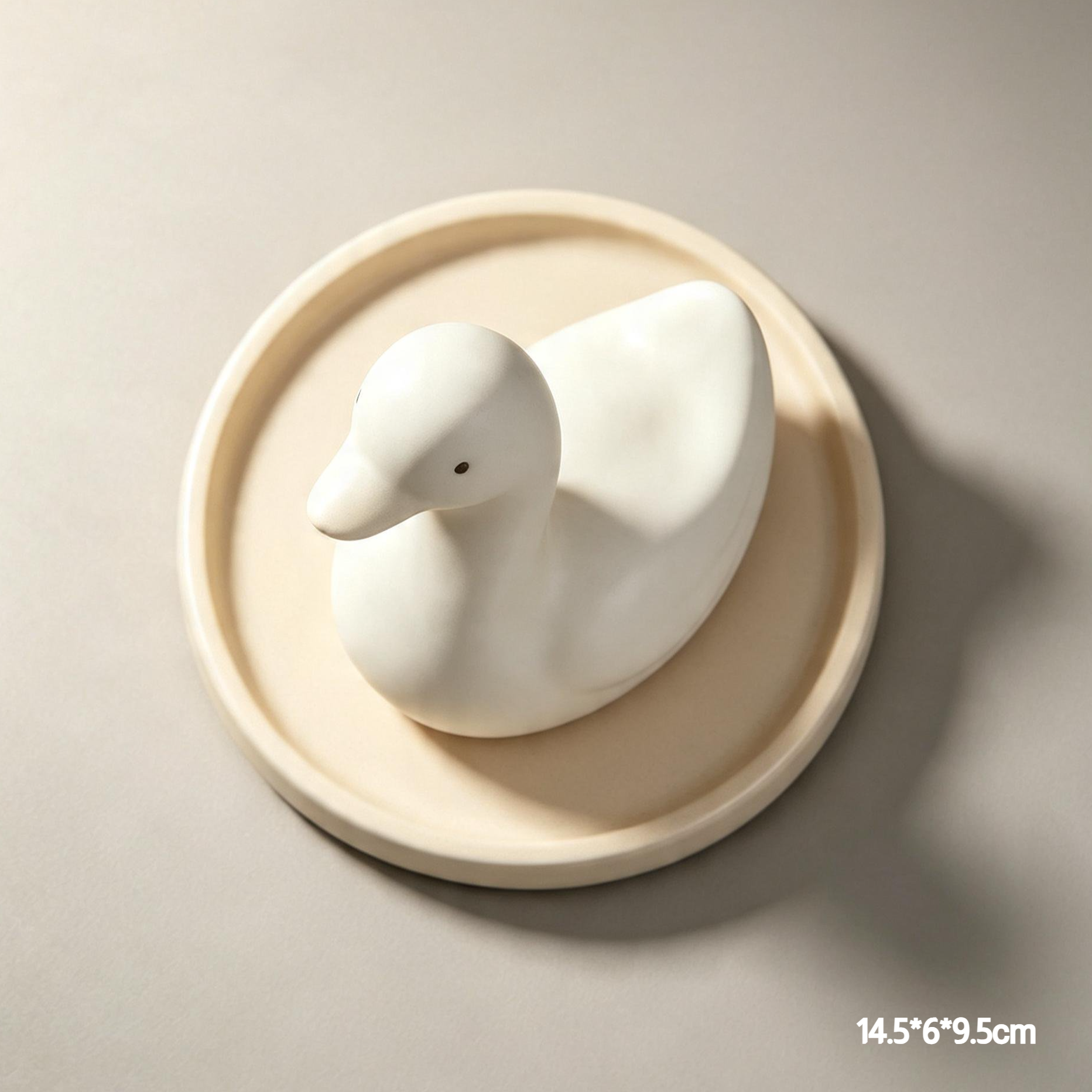 Creative Little Duck Home Decor on living room shelf