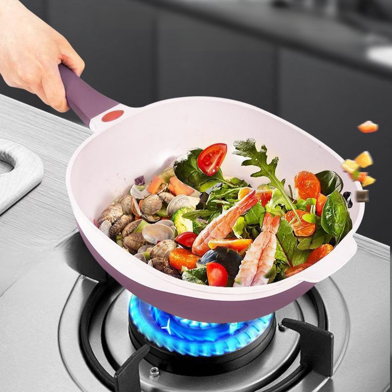 Sartén cuadrada antiadherente de titanio y cerámica