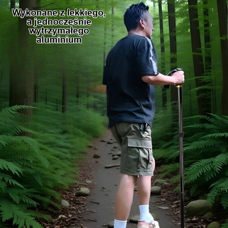 Aluminiowe teleskopowe składane kije trekkingowe w 6 kolorach