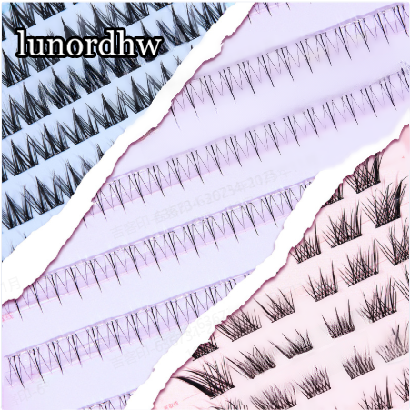 ขนตาปลอมบนและล่างแบบดัดธรรมชาติ ไม่ต้องใช้กาว (แพ็ค 5 คู่)