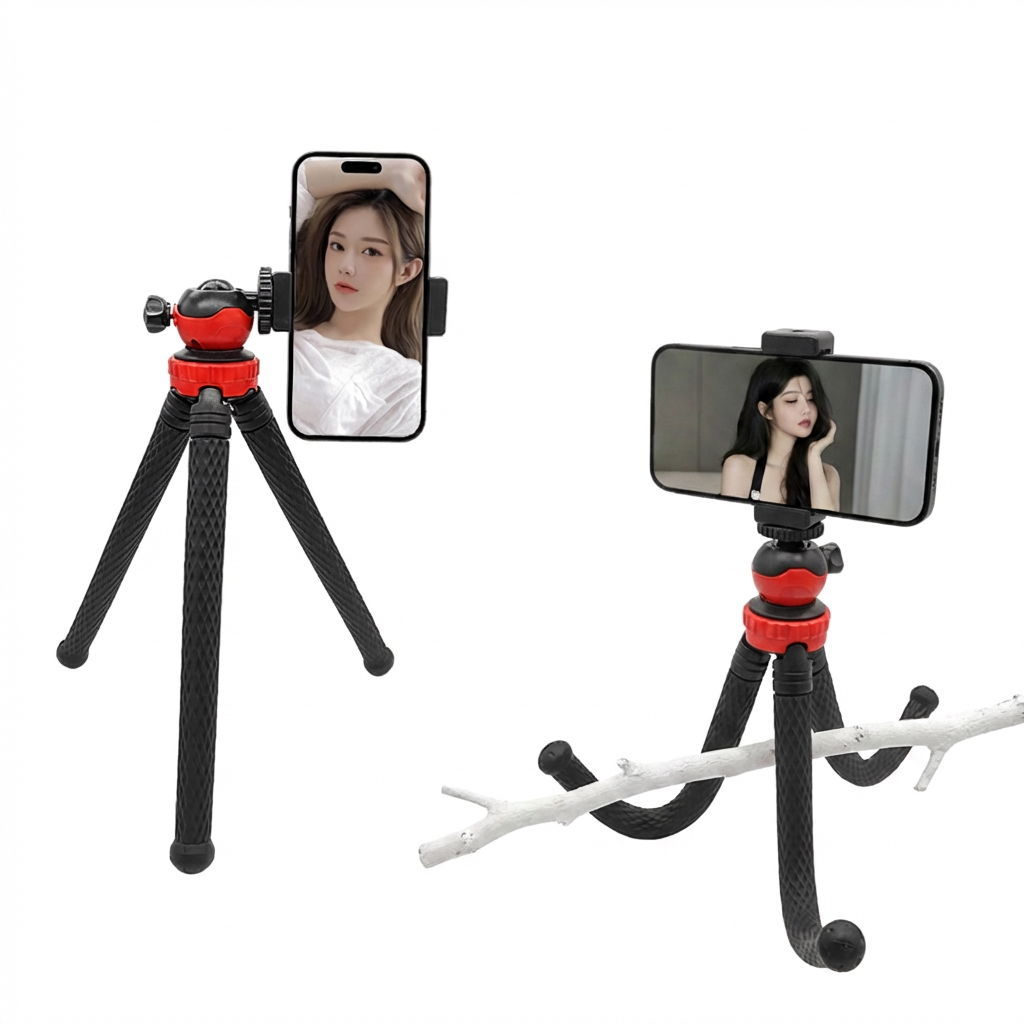 Extended and stable Octopus selfie live broadcast mobile phone stand