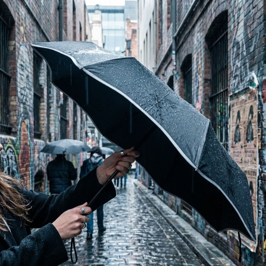 雨の日の通勤に便利な傘