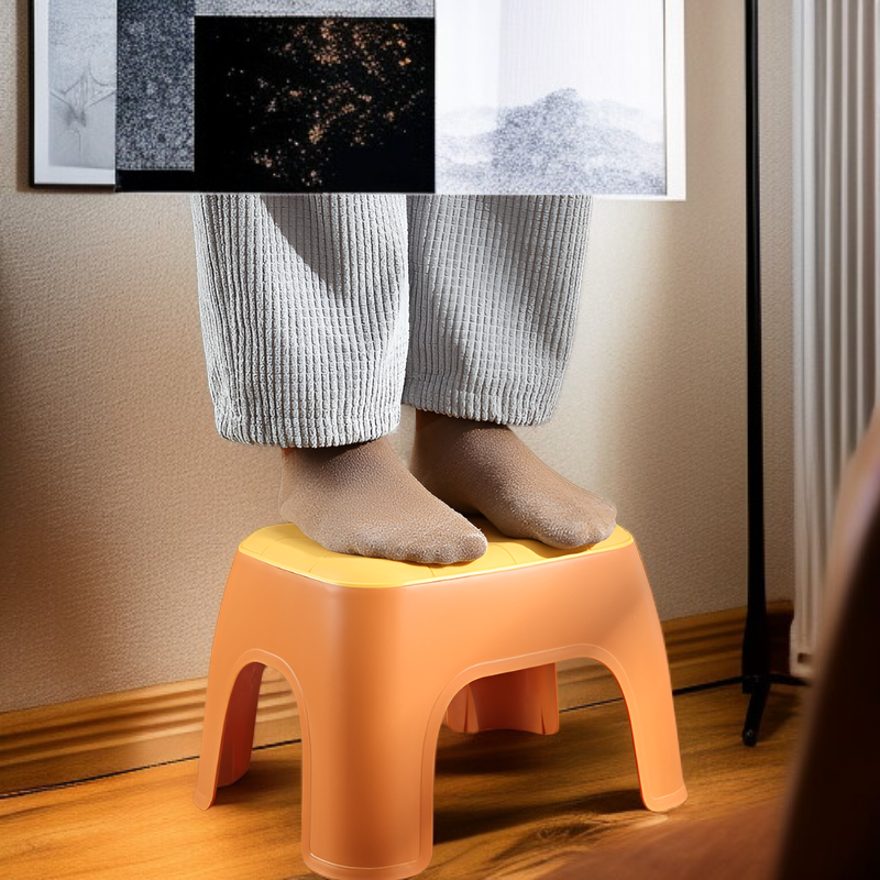 プラスチック製の小さなスツール子供用スツールホームリビングルームモダンなシンプルなスツール滑り止め調理済みゴム靴交換ベンチ足正方形のスツール