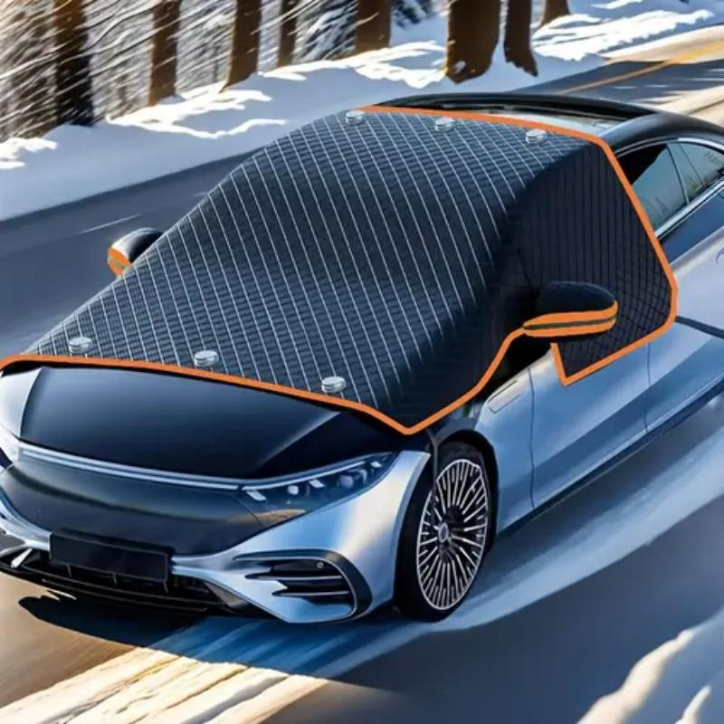 Car snow shield magnetic thickened car cover anti-frost and snow cover, car windshield snow shield a