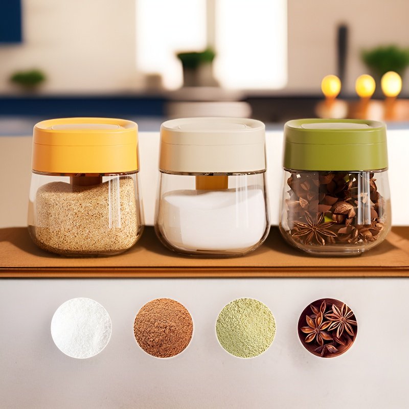 Press-type chicken bouillon seasoning can