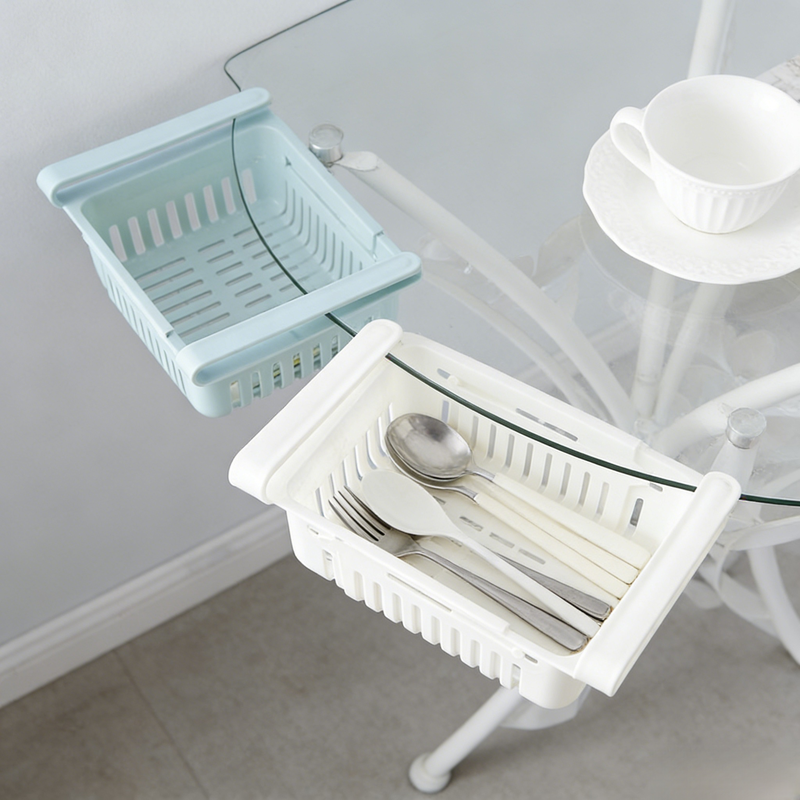 ตะกร้าเก็บของในครัวอเนกประสงค์แบบลิ้นชัก ระบายน้ำและเก็บของสด