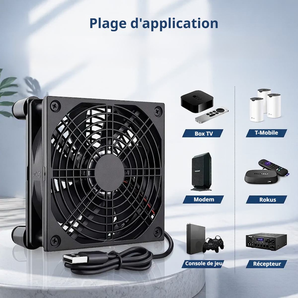 Ventilateur silencieux pour environnement de travail