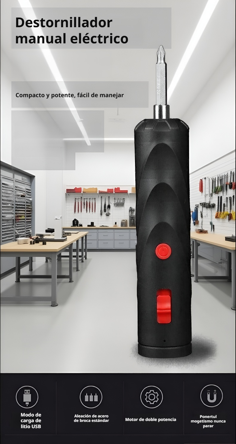 Destornillador eléctrico recargable para uso doméstico