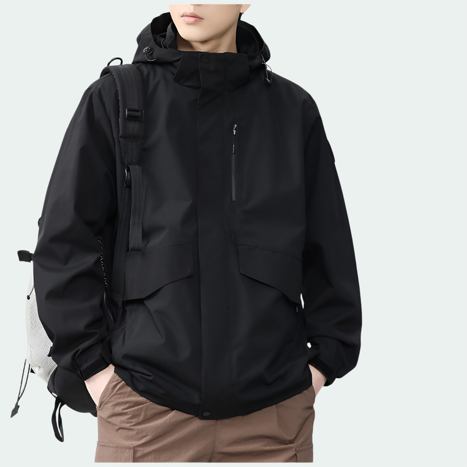 衝鋒衣男款 新款春季秋季青少年工裝風衣 冬裝外套外套 男士秋冬款