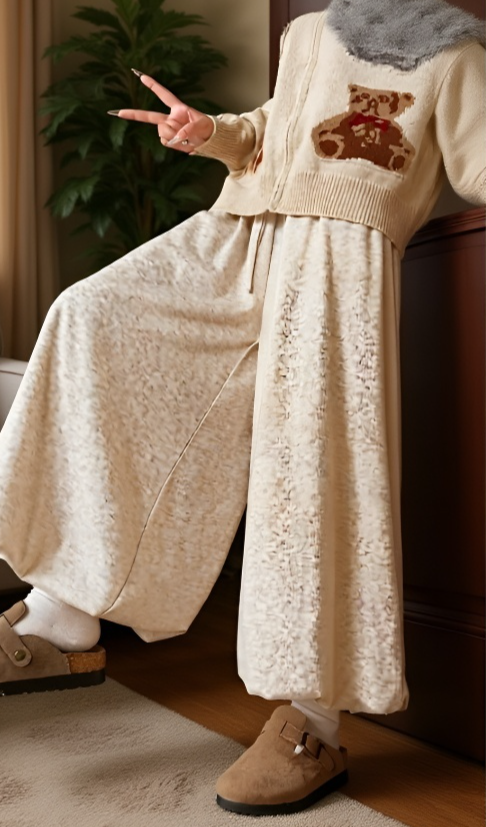 찹쌀 니트 치마바지 전체 모습