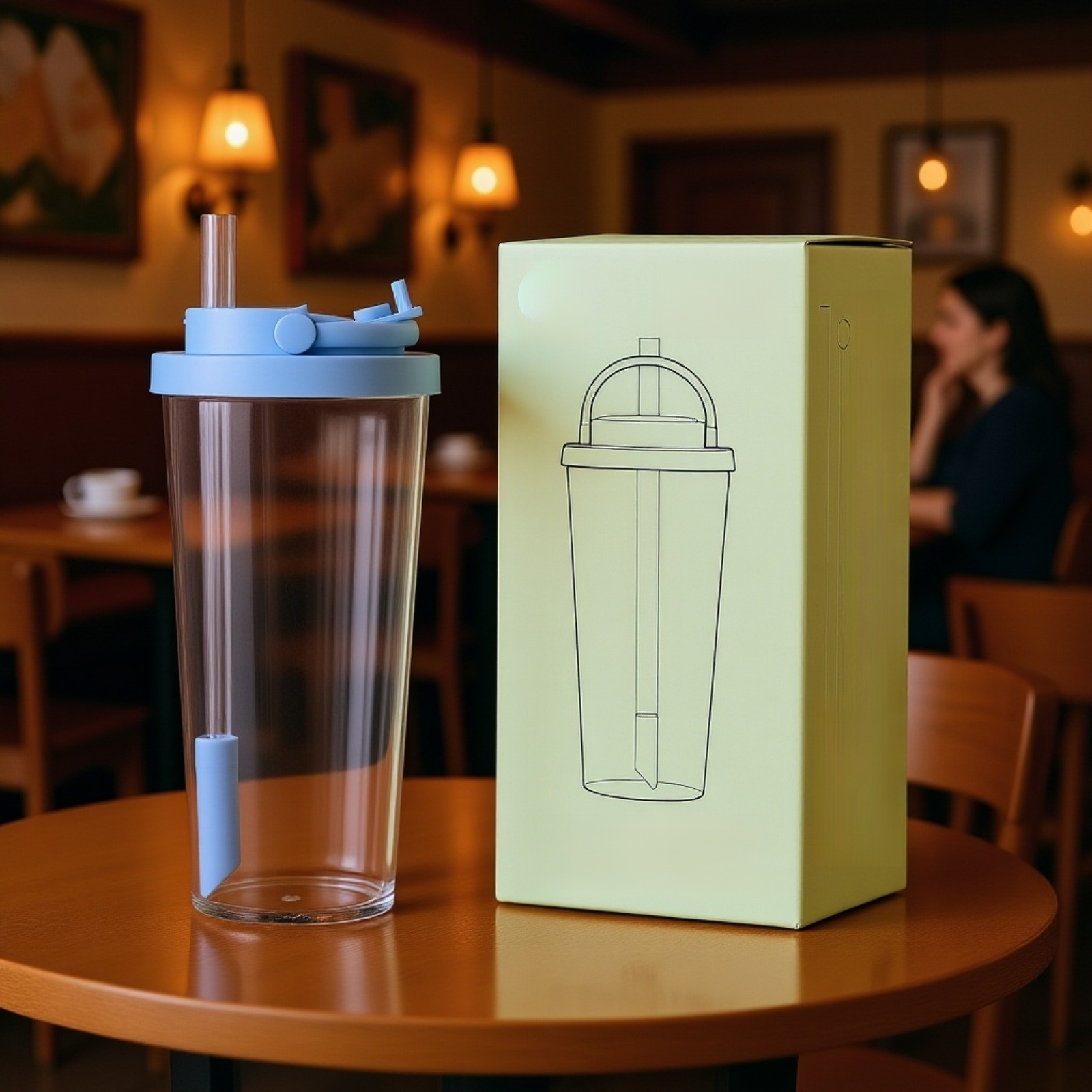 휴대하기 편리한 버블티컵 디자인